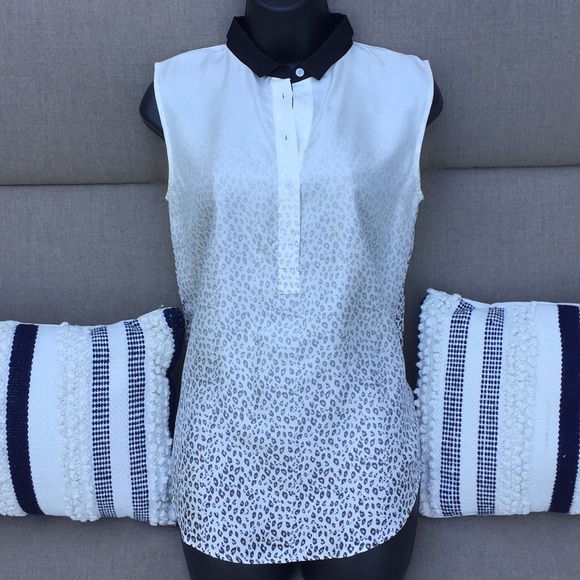 BAND OF OUTSIDERS 100% Silk Leopard Top - Picture 1 of 12
